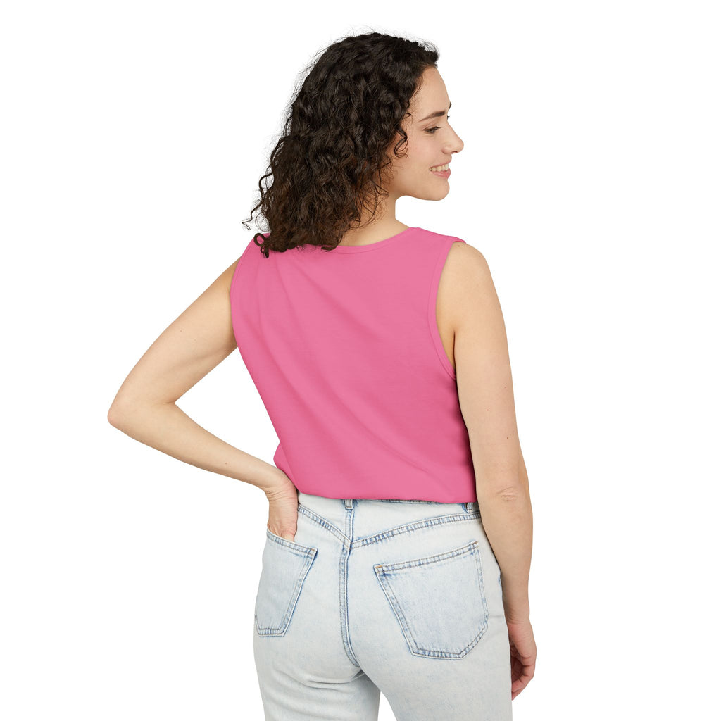 Cherish Pink Heart Tank Top — Floral Watercolor Valentine Tank