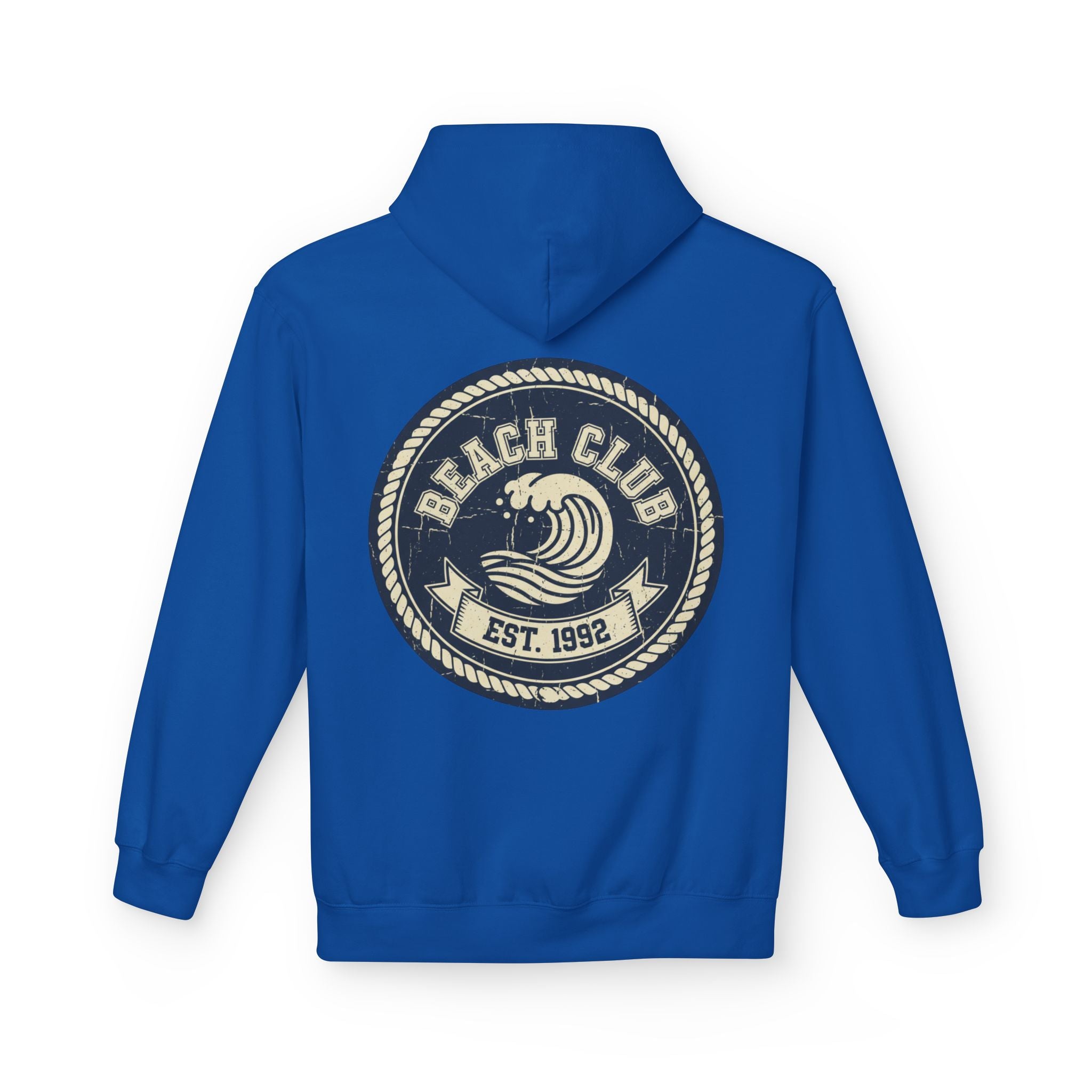 Beach Club Hoodie — Retro Surf Crest "Est. 1992"
