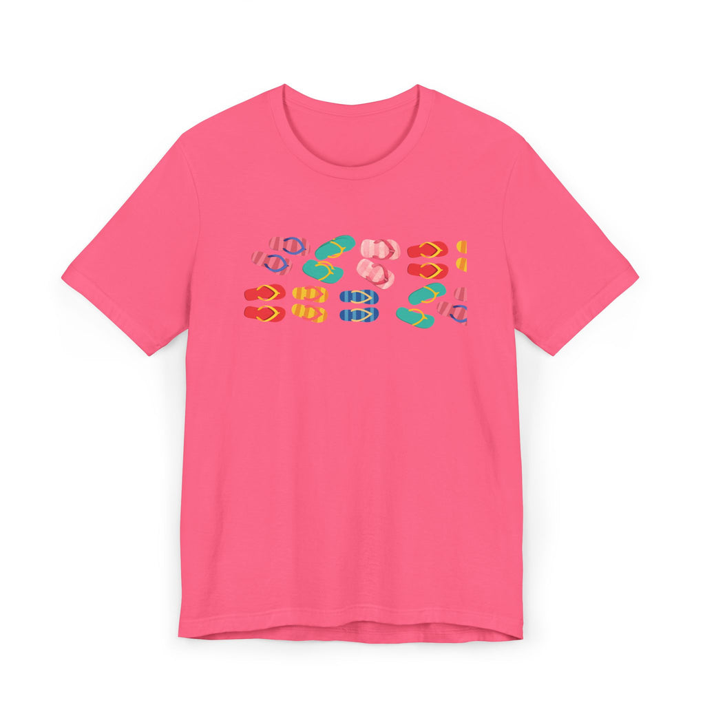 Colorful Flip Flop T-Shirt — Summer Beach Flip-Flop Graphic Tee