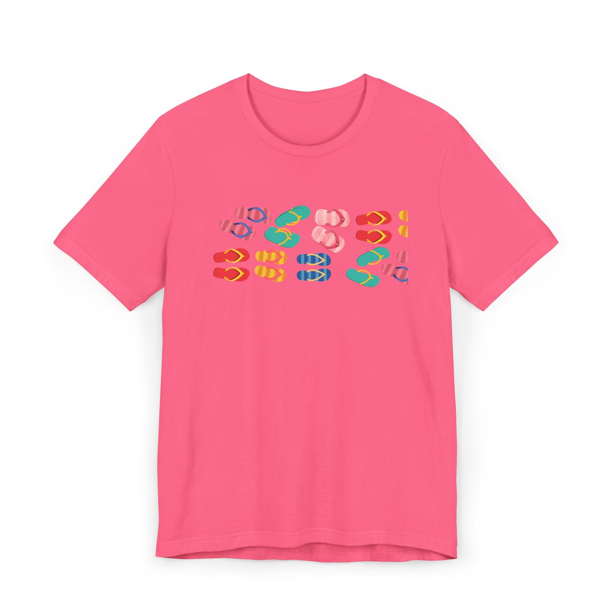 Colorful Flip Flop T-Shirt — Summer Beach Flip-Flop Graphic Tee