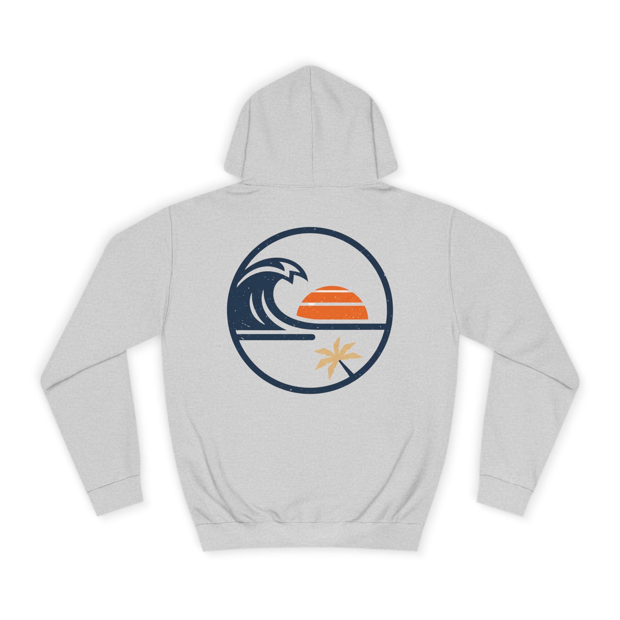 Coastal Sunset Hoodie – Surf Wave Palm