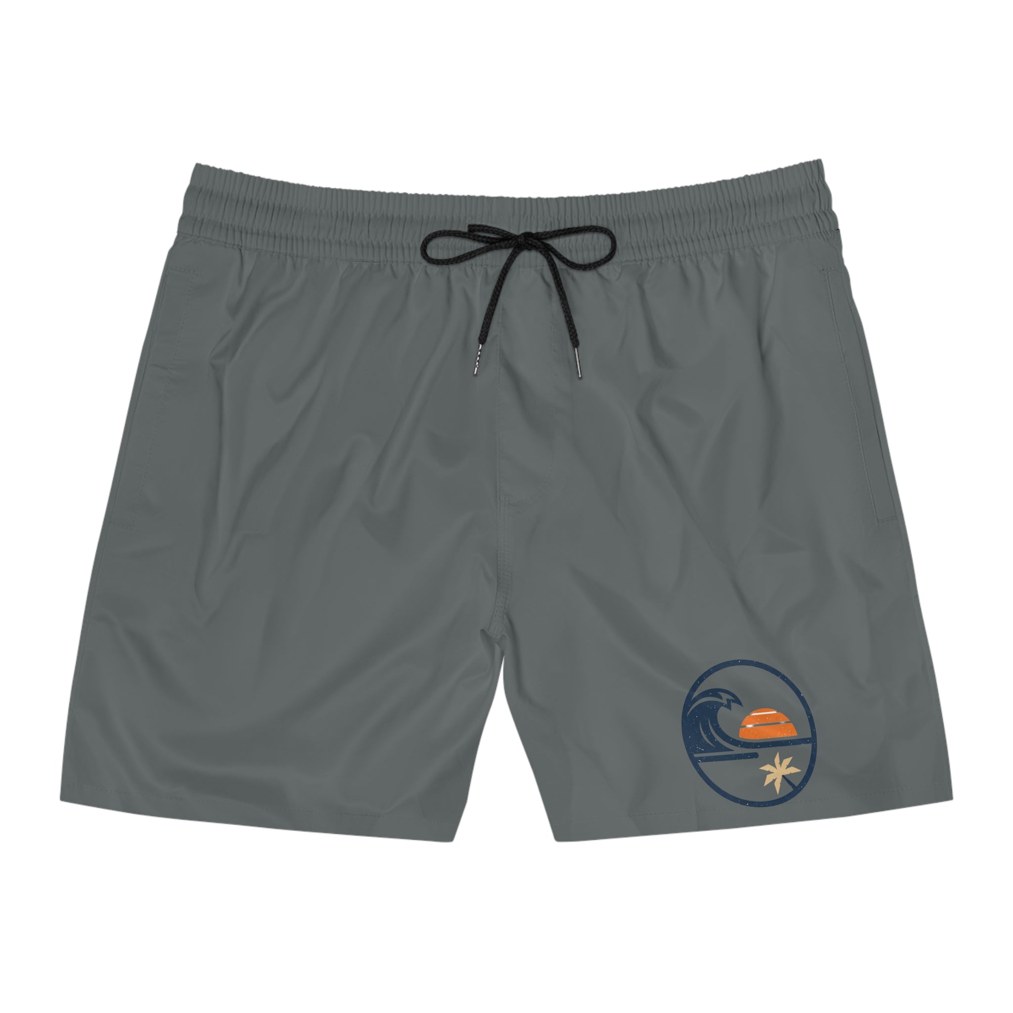 Beach  Sunset Wave- Mid-Length  SwinTrunks