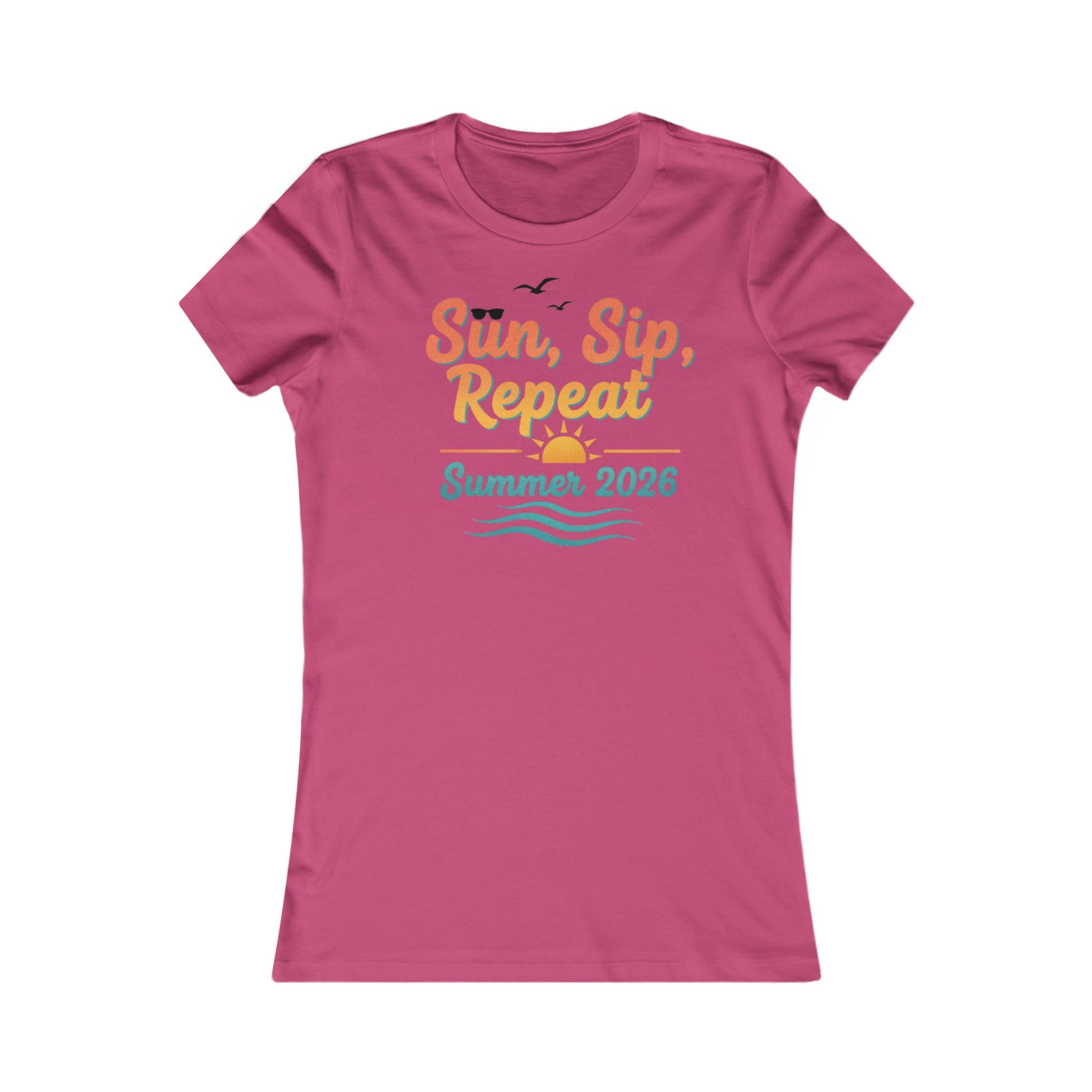 Sun, Sip, Repeat Summer 2026 Tee — Women's Beach Vacation T-Shirt