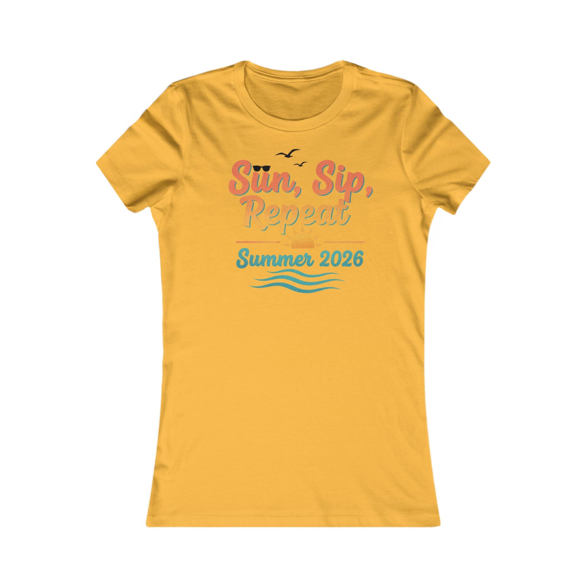 Sun, Sip, Repeat Summer 2026 Tee — Women's Beach Vacation T-Shirt