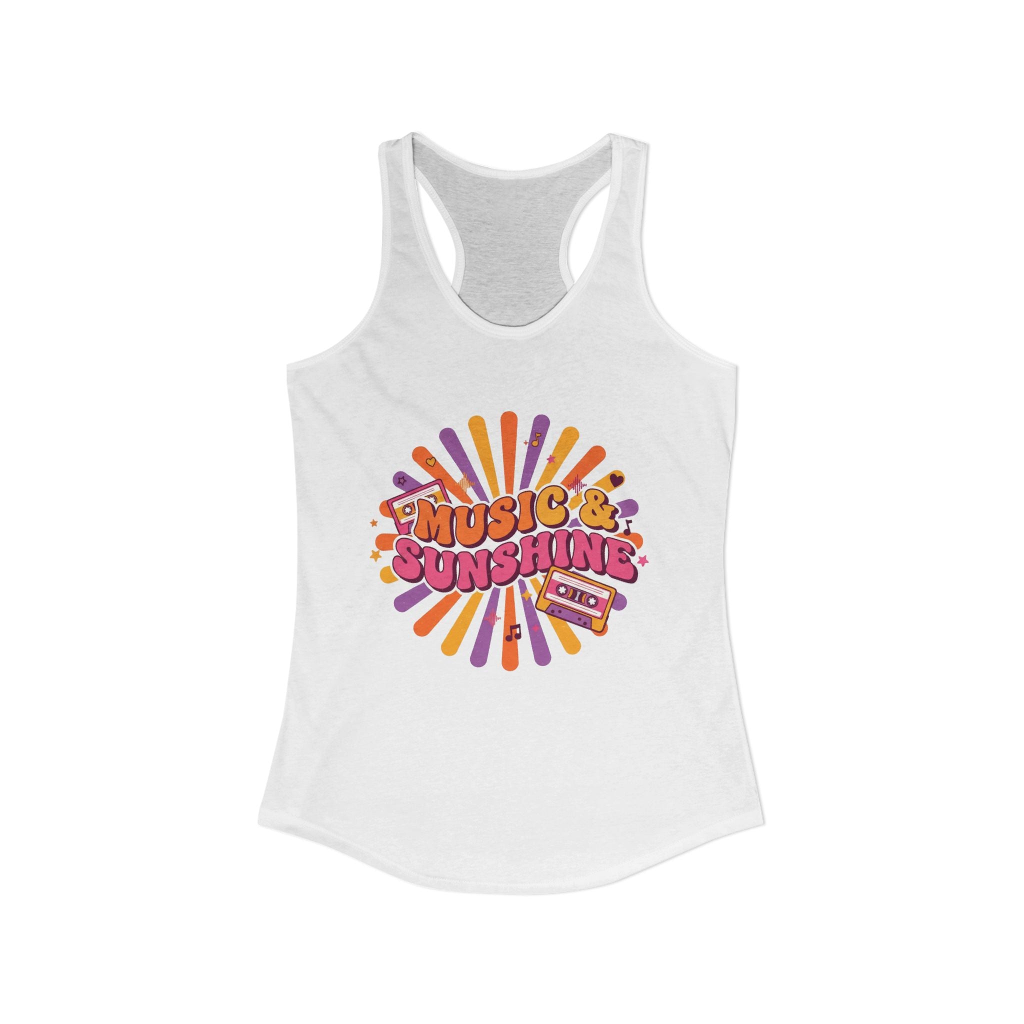 Women's  Racerback Tank-Music & Sunshine