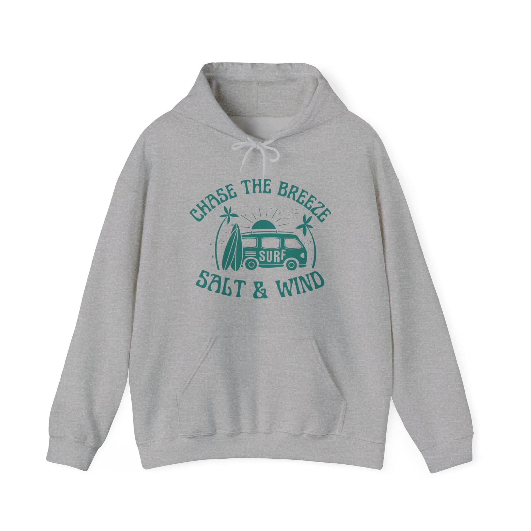 Chase the Breeze Surf Hoodie — Salt & Wind Vintage Van Surfing Sweatshirt