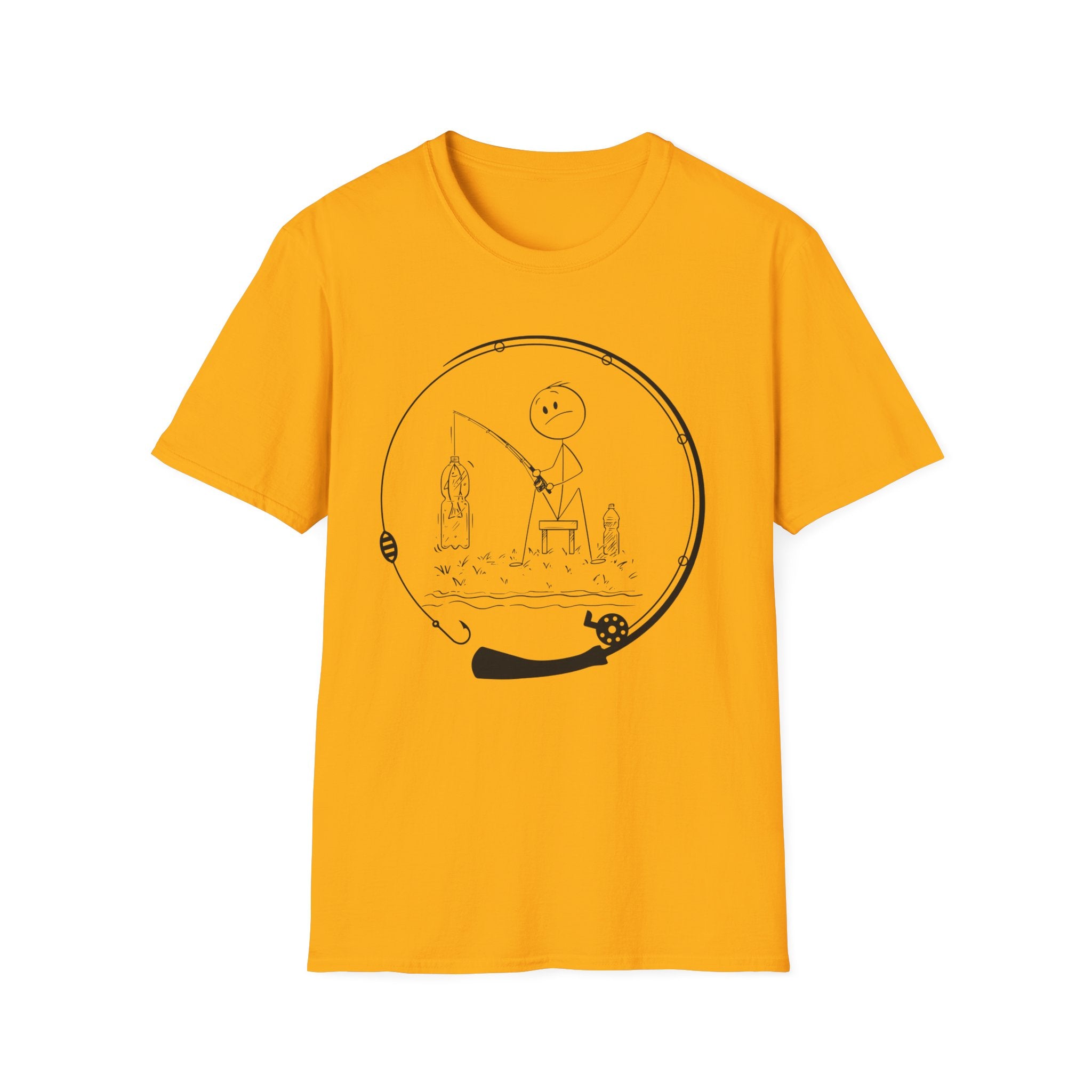 Stick man Fishing  Tee
