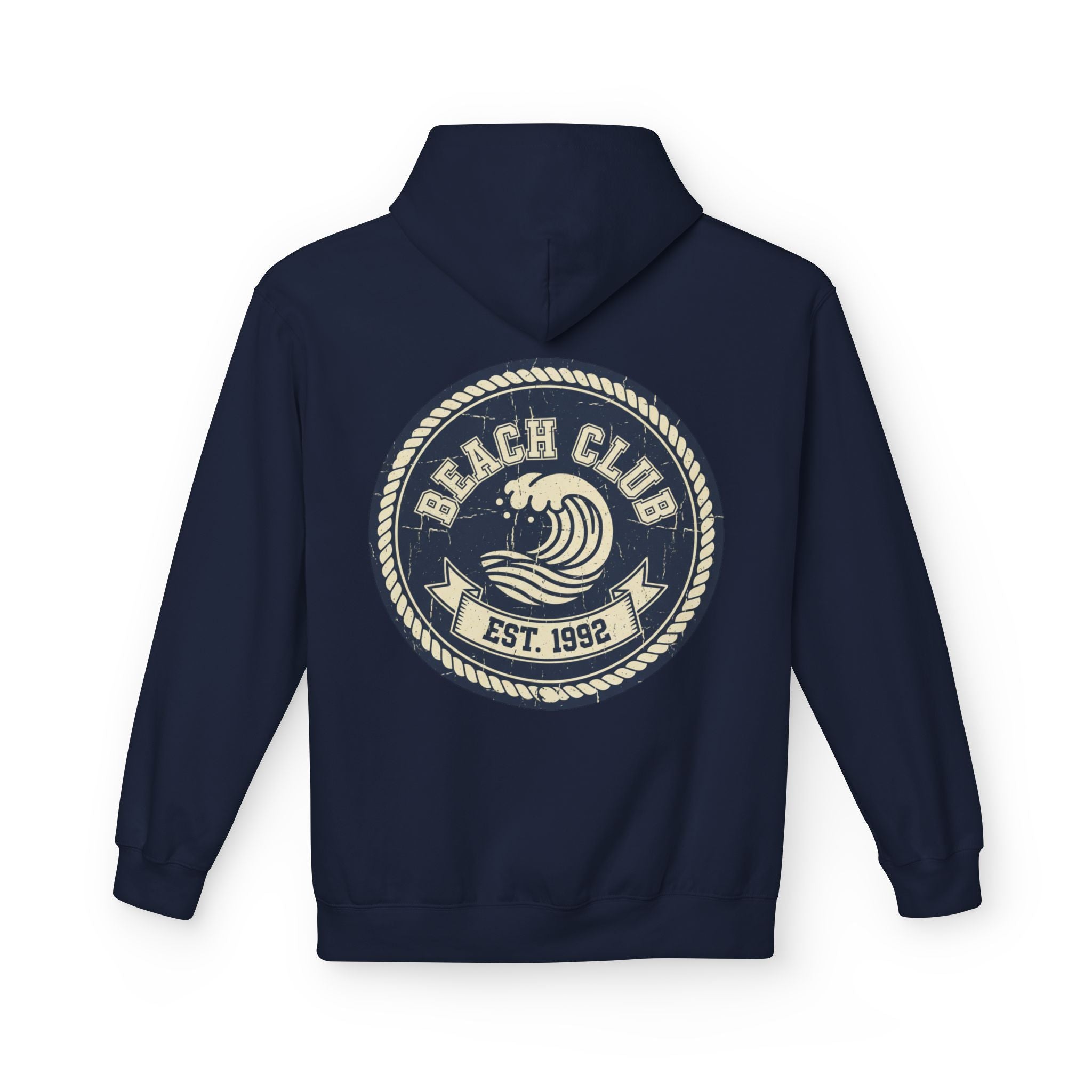 Beach Club Hoodie — Retro Surf Crest "Est. 1992"