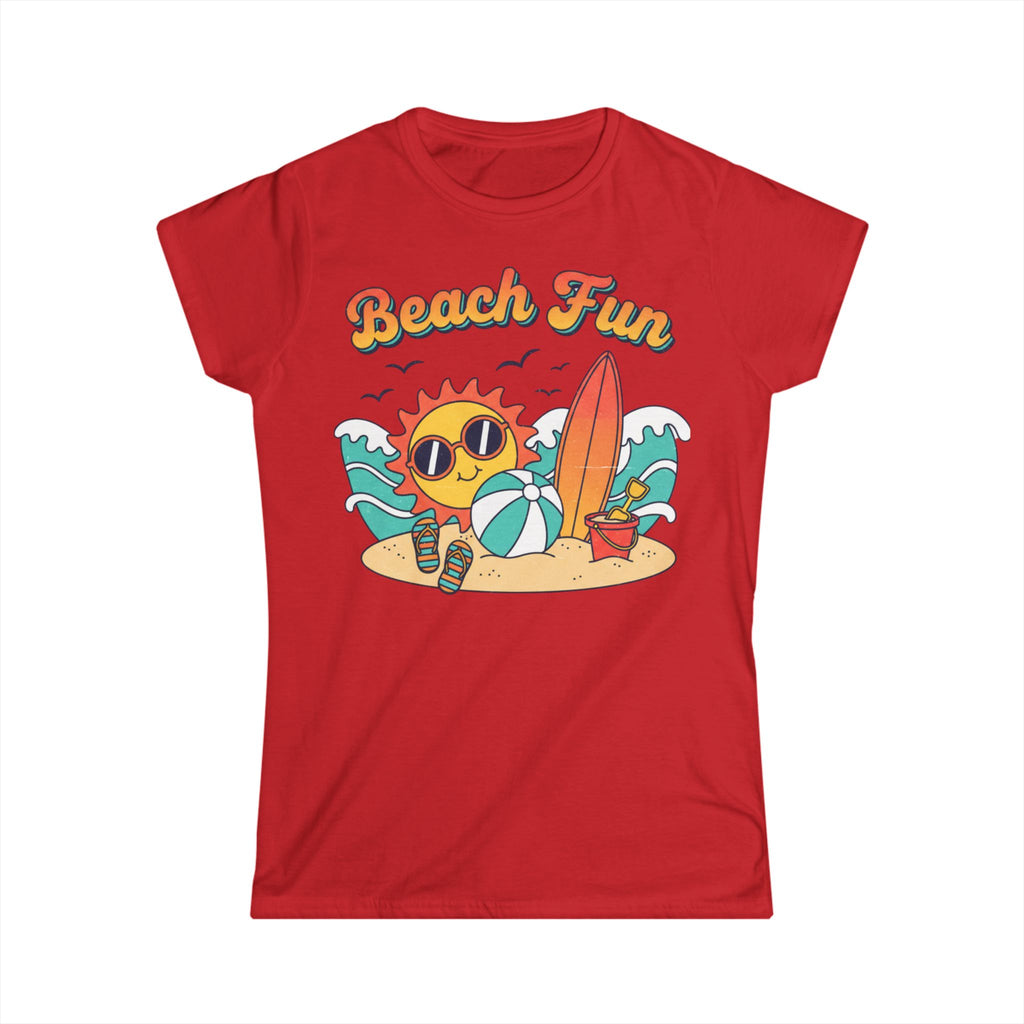 Beach Fun Women's Tee — Cute Sun Surfboard  Summer Shirt