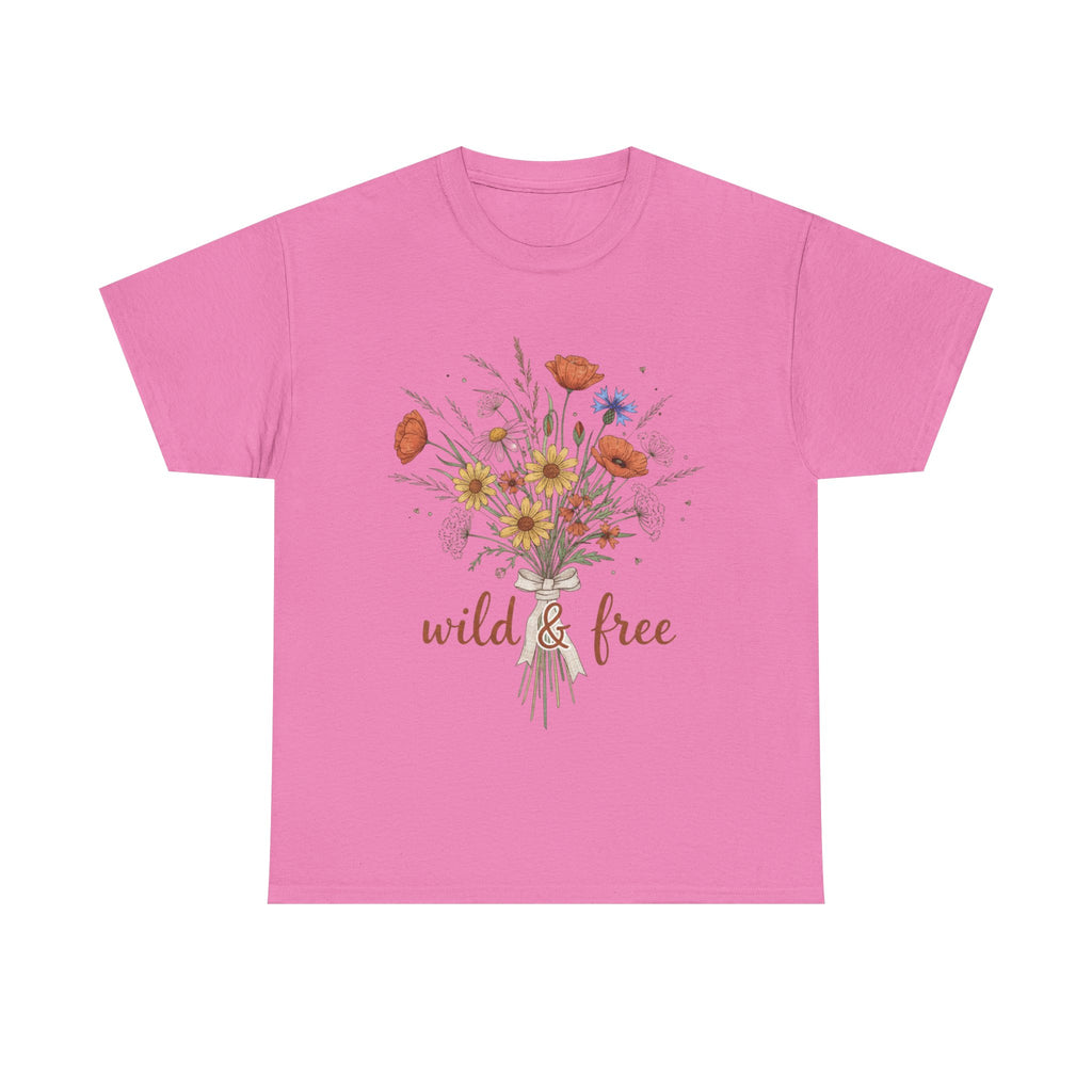Wild & Free Floral Tee — Boho Bouquet Graphic T-Shirt