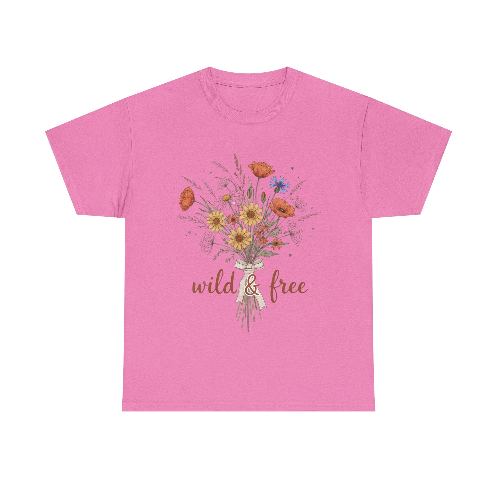 Wild & Free Floral Tee — Boho Bouquet Graphic T-Shirt