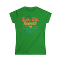 Sun, Sip, Repeat Summer 2026 Tee — Women's Casual Summer T-Shirt