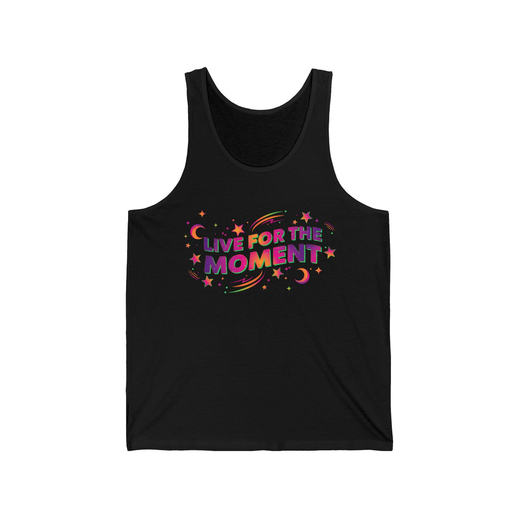 Live For The Moment Tank Top — Retro Stars & Moon
